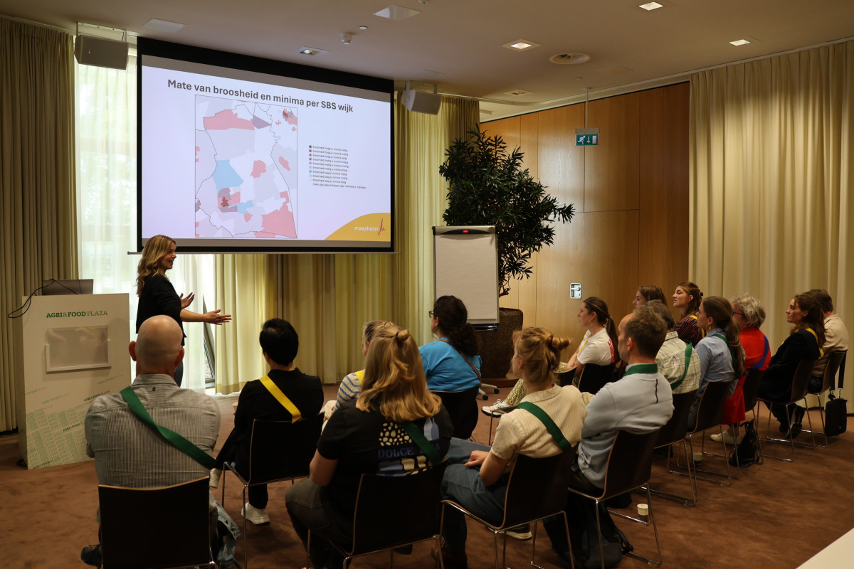 Linda van der Zee in de workshop 'Hitteplan'. 