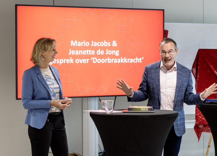 Mario Jacobs en Jeanette de Jong met elkaar in gesprek over doorbraakkracht