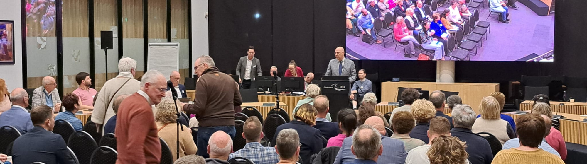 Jack Mikkers tijdens een regionale raadsledenbijeenkomst in maart 2024