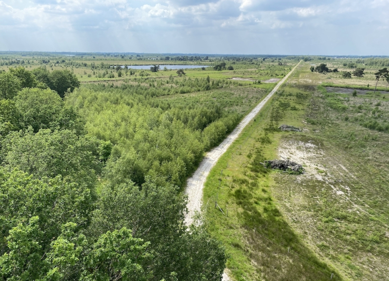 Luchtfoto van deel van Noordelijke Peelpoort