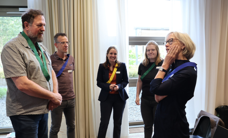 Deelnemers in gesprek tijdens een kansendialoog (interactieve bijeenkomst) over klimaatverandering en impact op water en bodem.